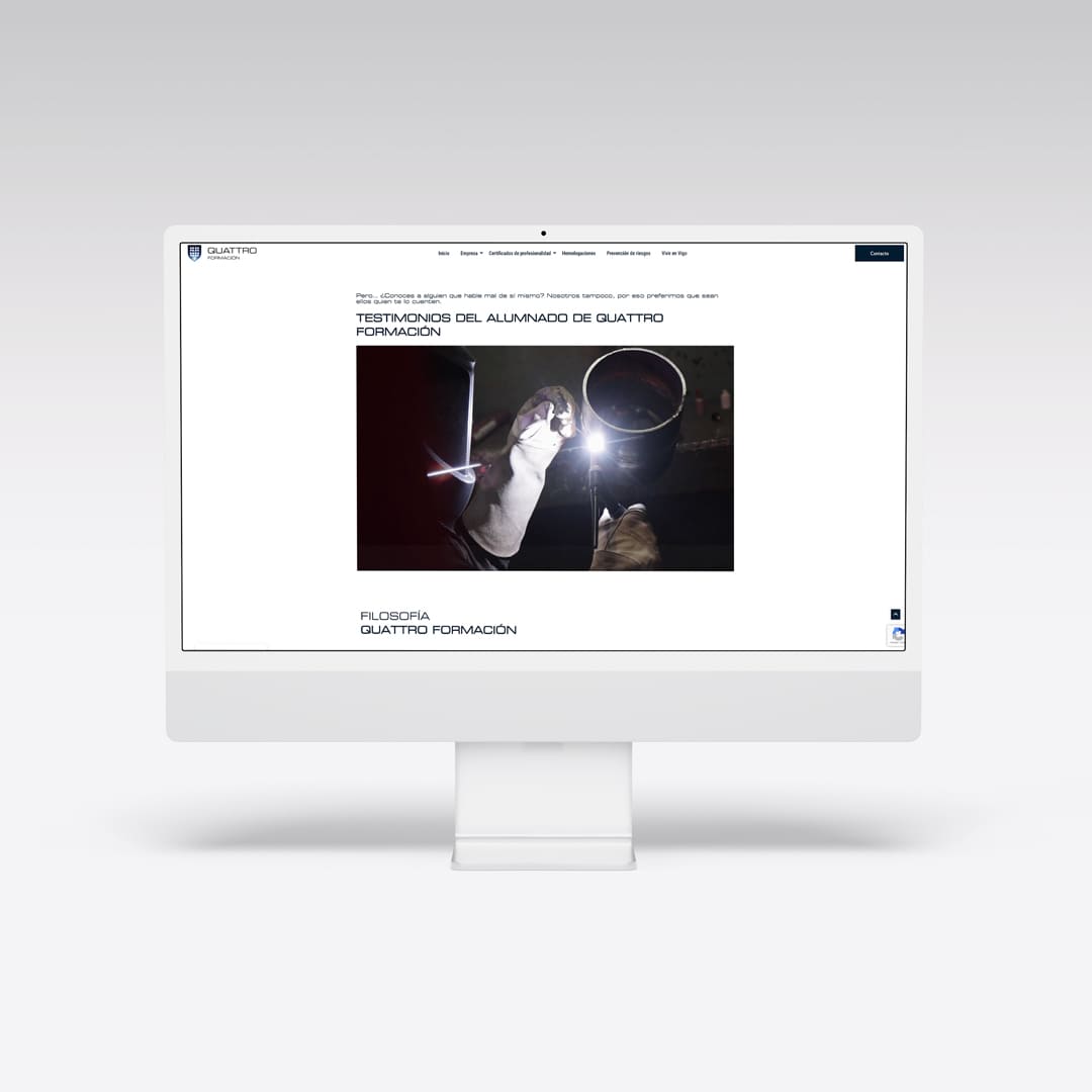 Web para Quattro Formación - Agarimo Comunicación