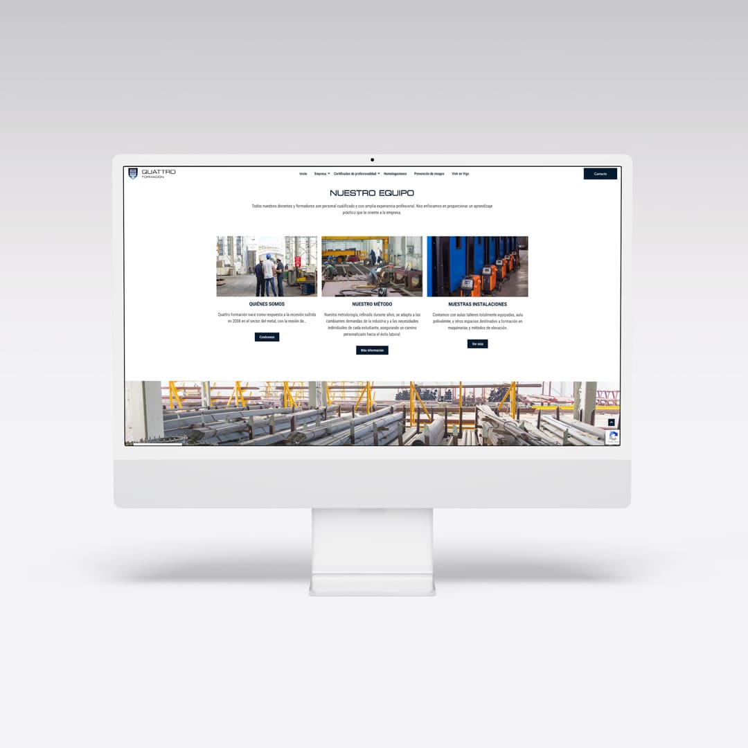 Web para Quattro Formación - Agarimo Comunicación