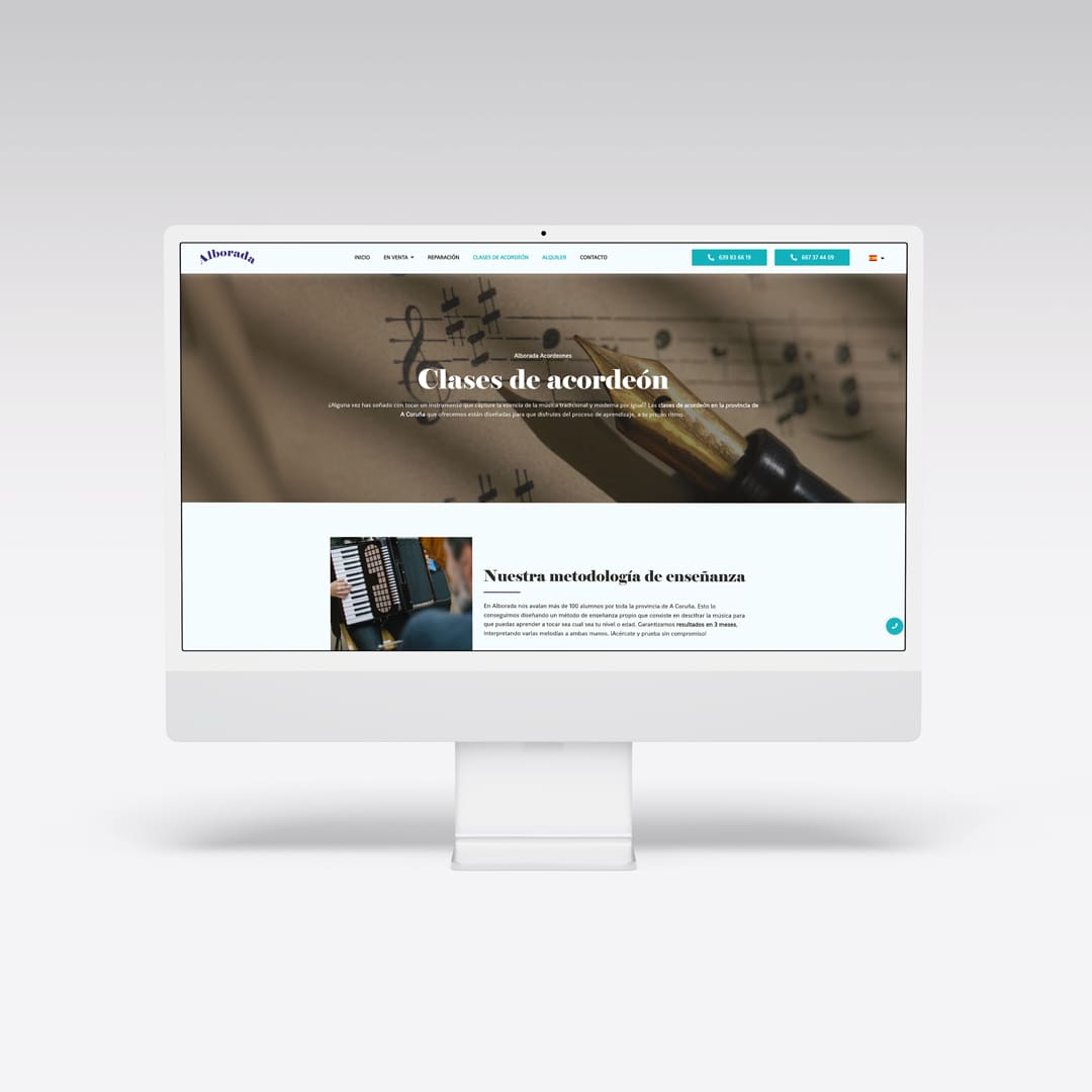 Web para Acordeones Alborada - Agarimo Comunicación